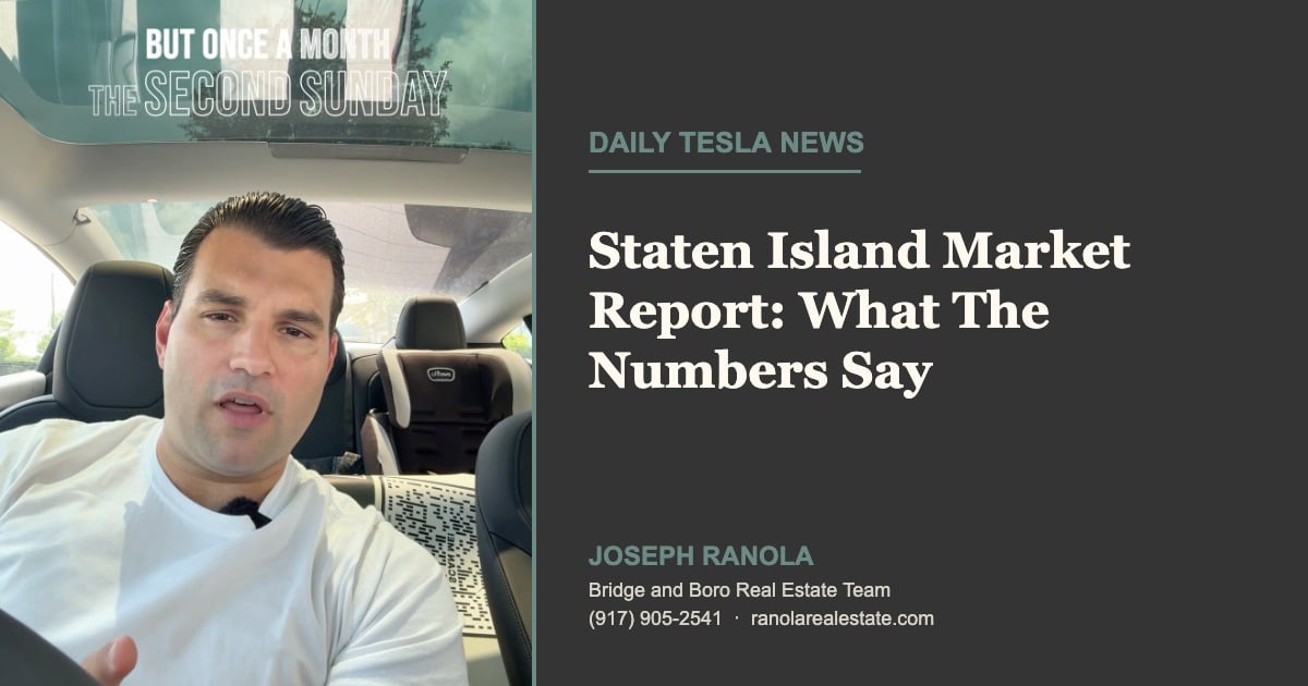 Staten Island market report July 2026 with inventory, prices and days on market