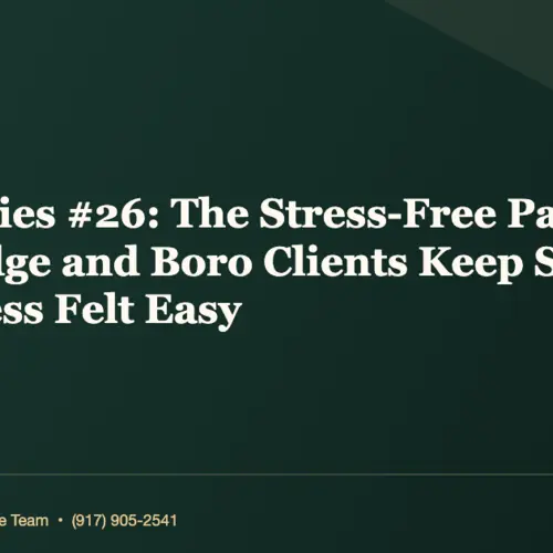 Sold Stories #26: The Stress-Free Pattern  -  Why Bridge and Boro Clients Keep Saying the Process Felt Easy