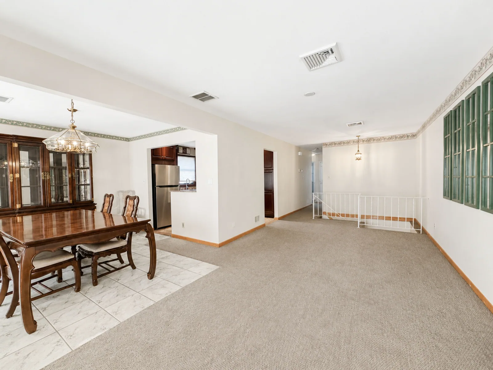 Dining area to living area view
