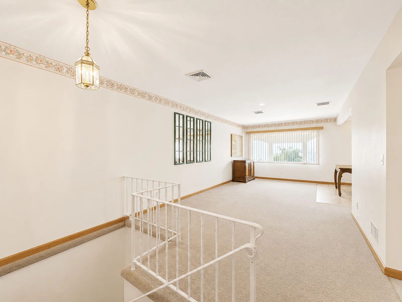 Living area to staircase view